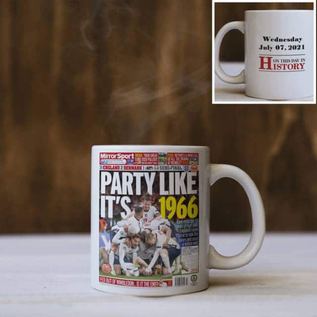 England Euro 2020 Newspaper Mug | Souvenir | Keepsake 