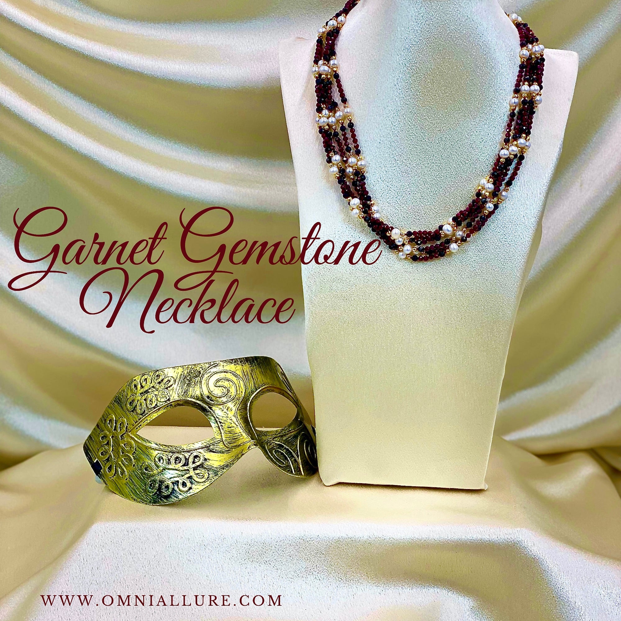 Handmade Garnet Gemstone Necklace - Omni Allure