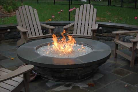 HPC Fire 60" Round Fire Pit Unfinished Fire Pit Kit TOR-UST60R/FPPK25CEK-LP | Flame Authority - Trusted Dealer