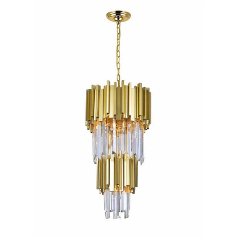 CWI Lighting Deco 4 Light Down Mini Chandelier with Medallion Gold Finish 1112P12-4-169 | Chandelier Palace - Trusted Dealer