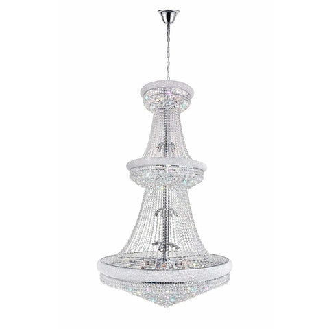 CWI Lighting Empire 38 Light Down Chandelier with Chrome Finish 8001P42C | Chandelier Palace - Trusted Dealer