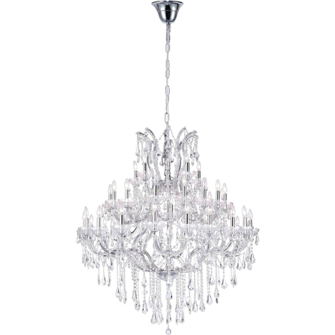 CWI Lighting Maria Theresa 41 Light Up Chandeliers with Chrome Finish 8318P50C-41 (Clear)-B | Chandelier Palace - Trusted Dealer