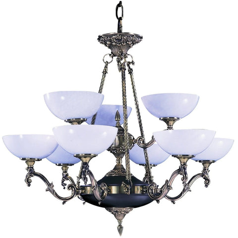 Framburg Napoleonic 9-Light Dining Chandeliers with Brass Finish 8409 | Chandelier Palace - Trusted Dealer