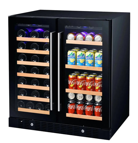 Smith & Hanks Smoked Black Glass Wine and Beverage Fridge BEV176D - Smith & Hanks | Wine Coolers Empire - Trusted Dealer