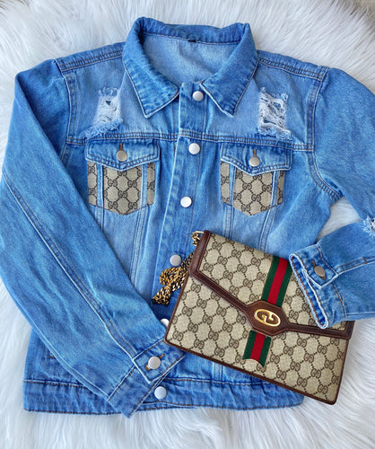 Repurposed Authentic Louis Vuitton Denim Jacket