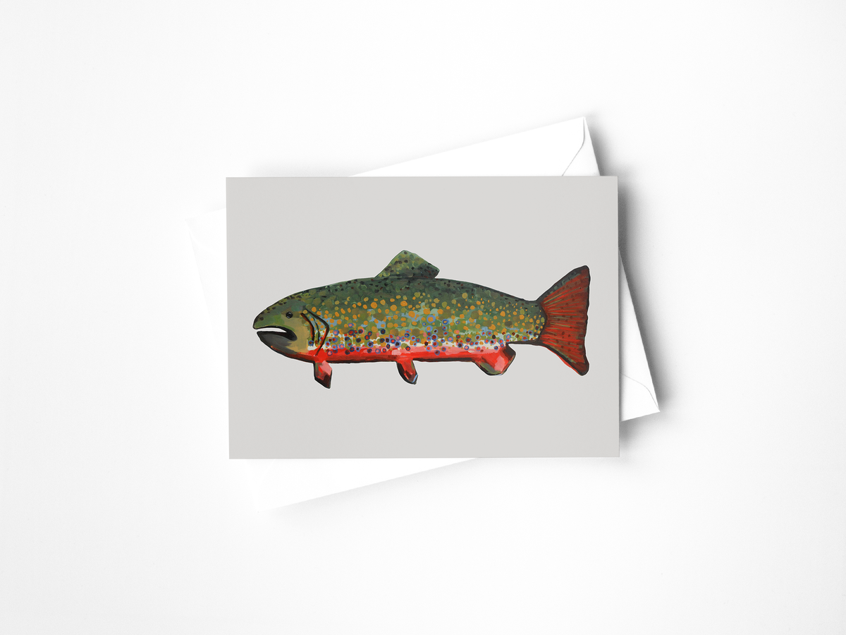 Fishing Rainbow Trout Birthday Card