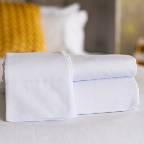 T250 Hotel Bed Sheets White In Bulk
