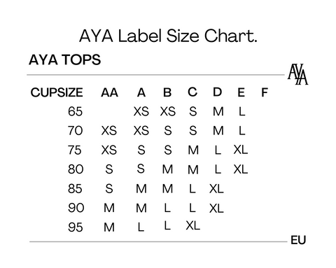 AYA Label Size Chart
