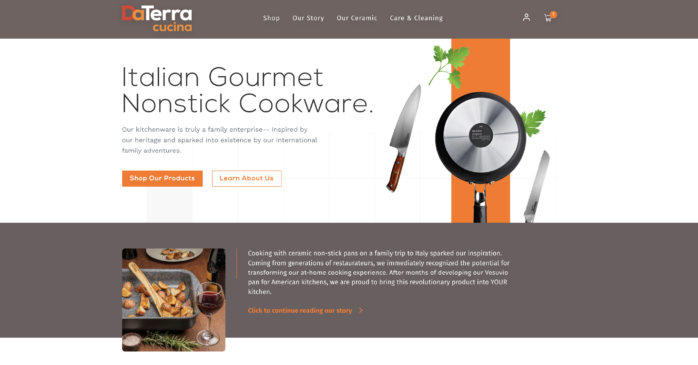 DaTerra Cucina Professional 13 Inch Nonstick Frying Pan | Italian Made  Ceramic Nonstick Pan Sauté Pan, Chefs Pan, Non Stick Skillet Pan for  Cooking