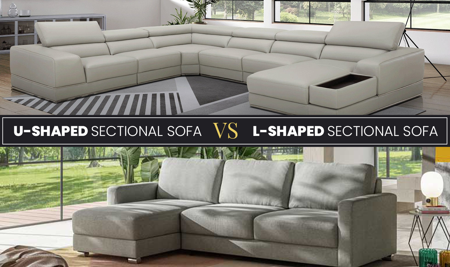 U-shaped Sectional Sofa vs L-shaped Sectional Sofa