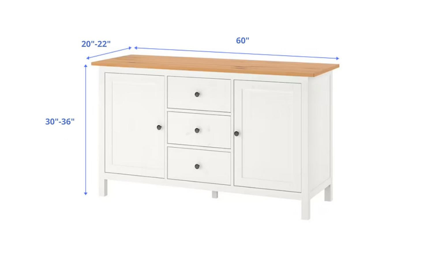 What is the right size sideboard or buffet