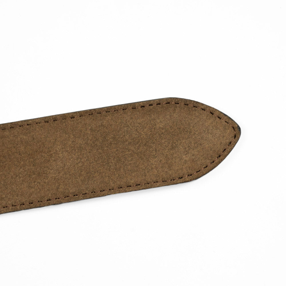 Brown Olona canvas and dusty brown suede belt