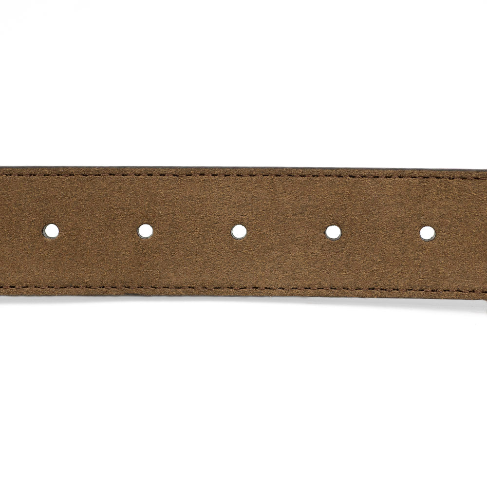 Brown Olona canvas and dusty brown suede belt