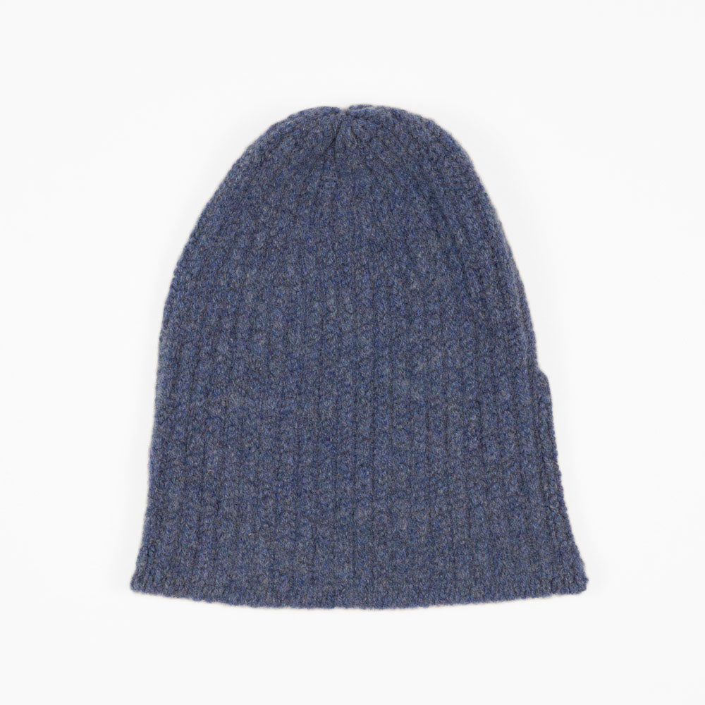 Blue merino wool fisherman hat