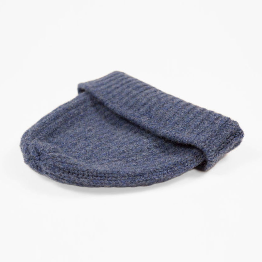 Blue merino wool fisherman hat