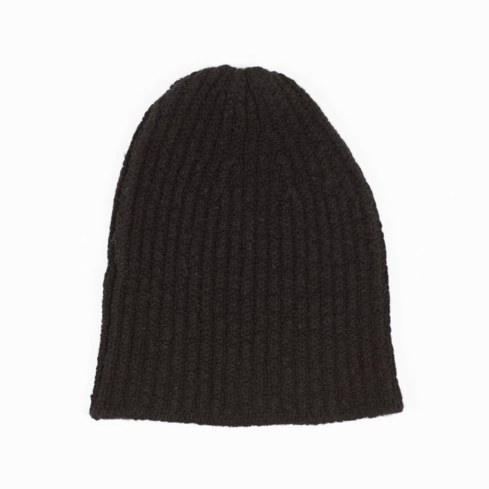 Black merino wool fisherman hat