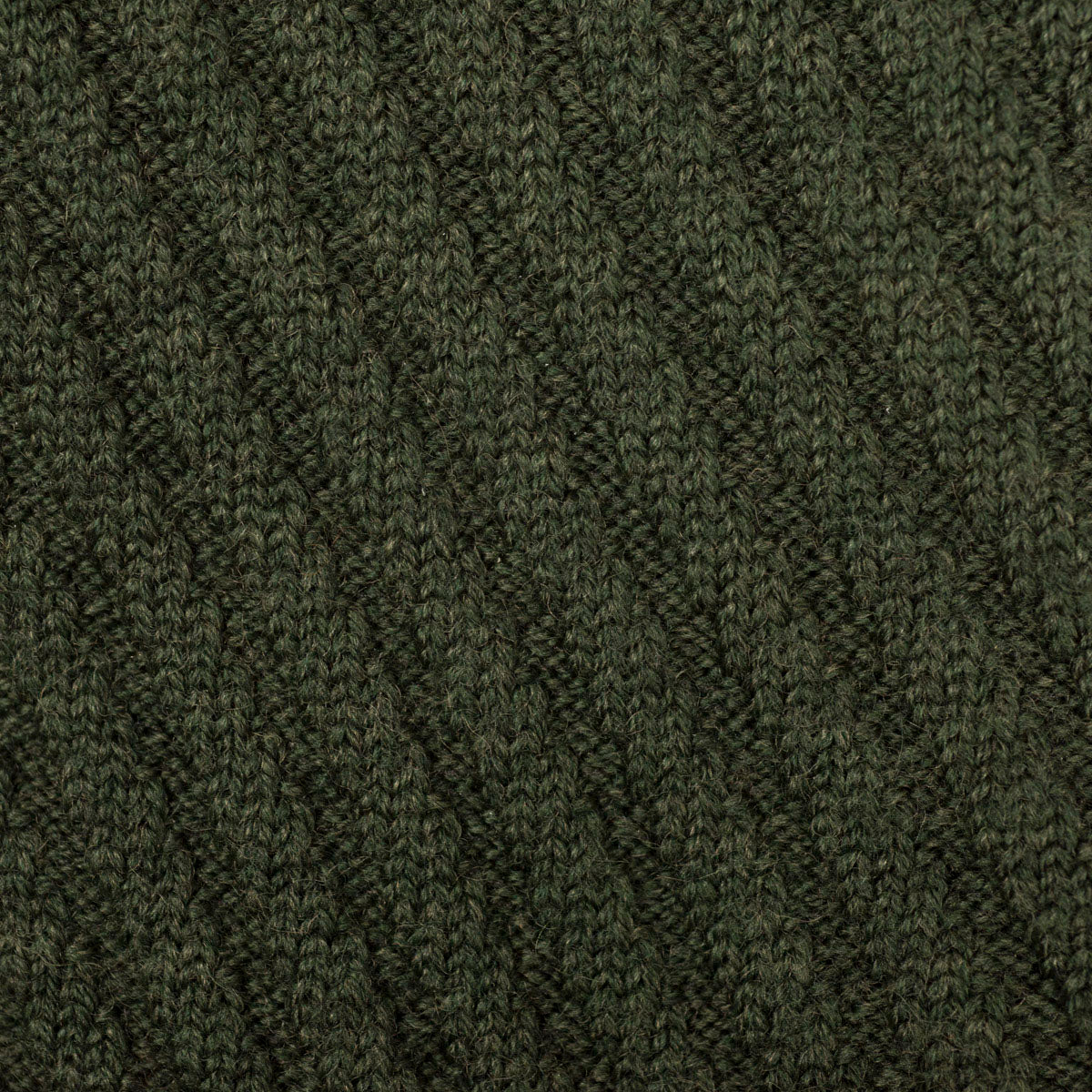 Chunky diagonal rib merino socks, green