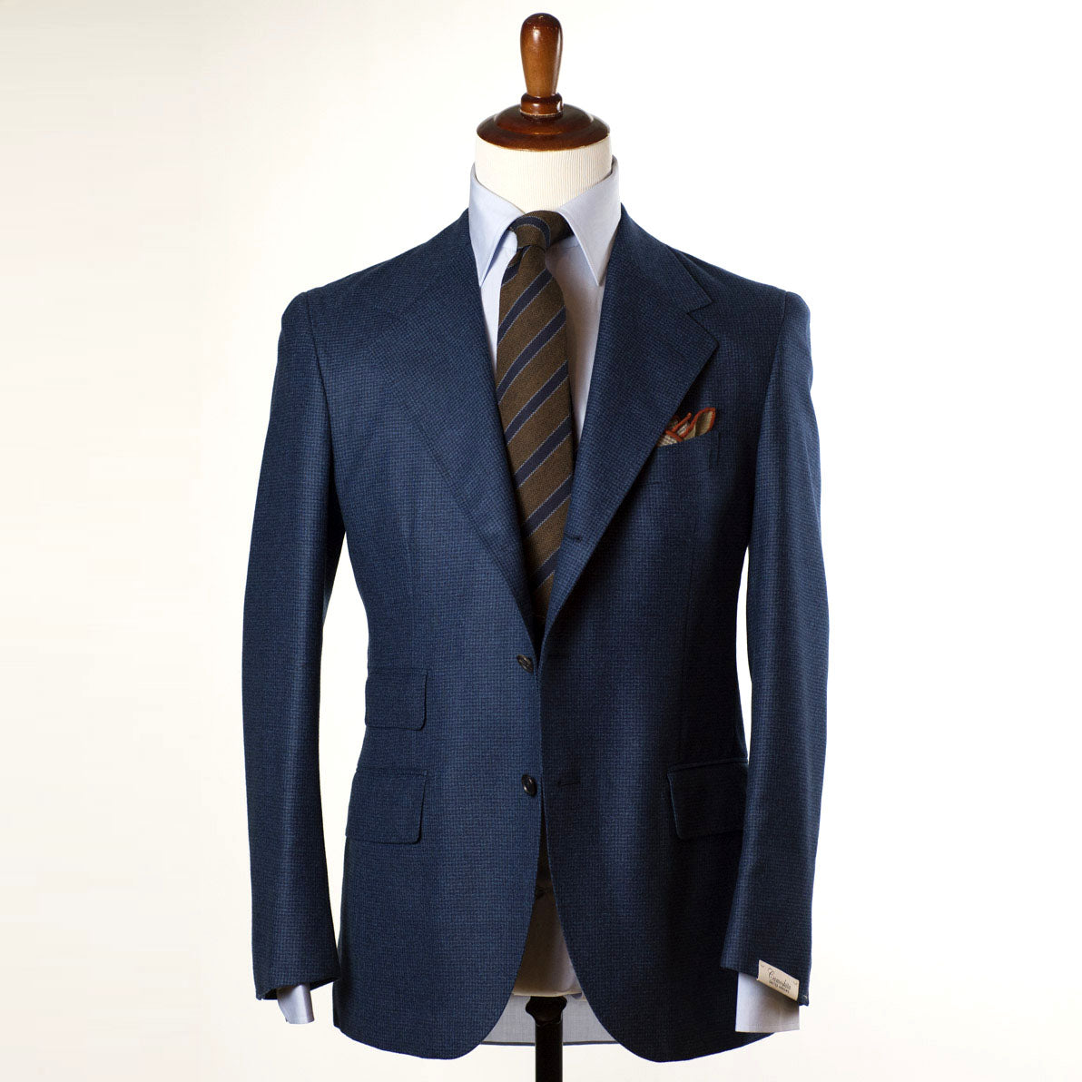 Black & blue mini-houndstooth sport coat