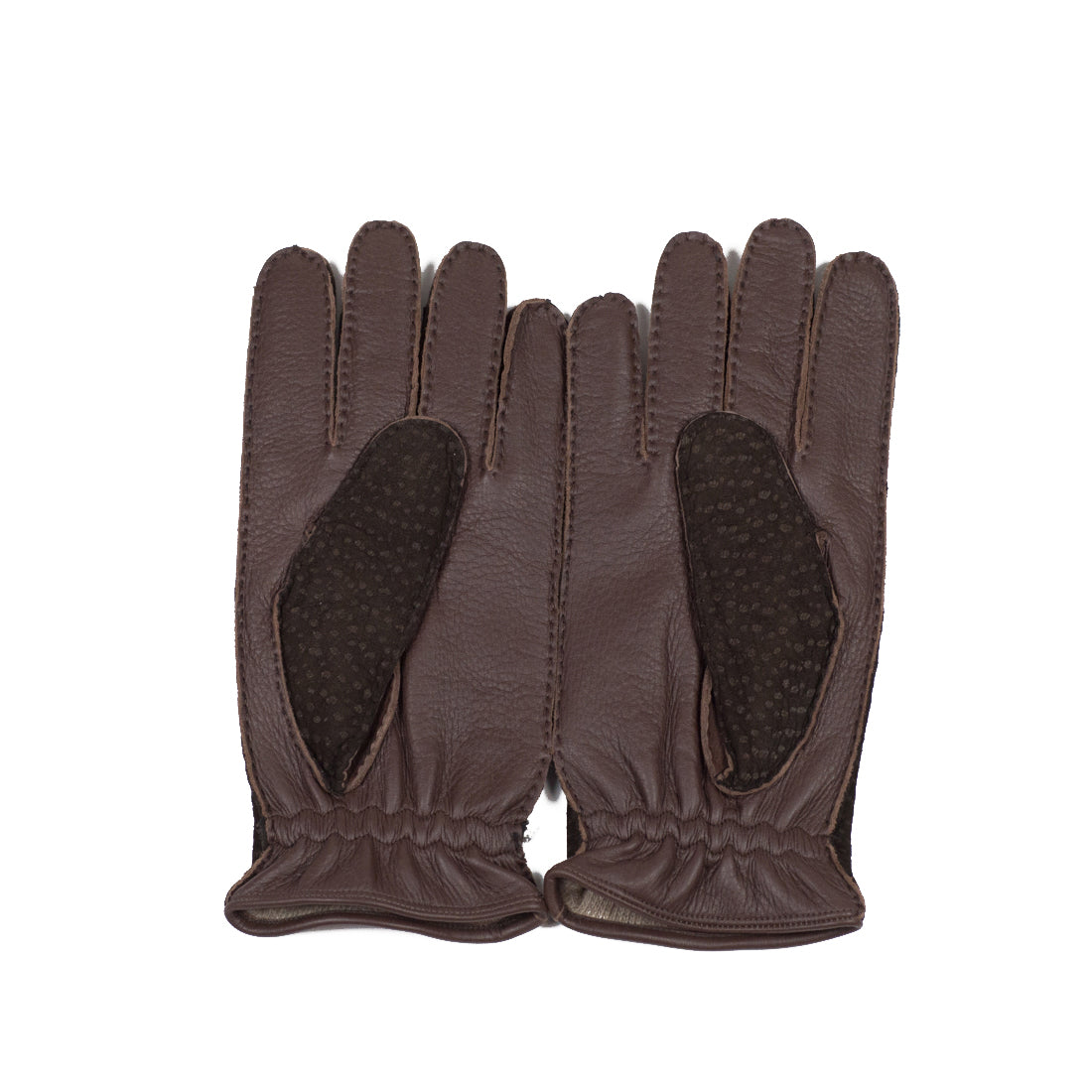 Brown deer & carpincho gloves, cashmere lining