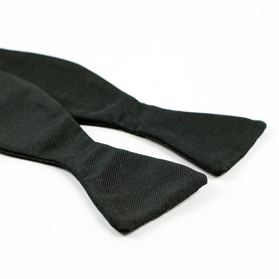 Black pique silk bow tie