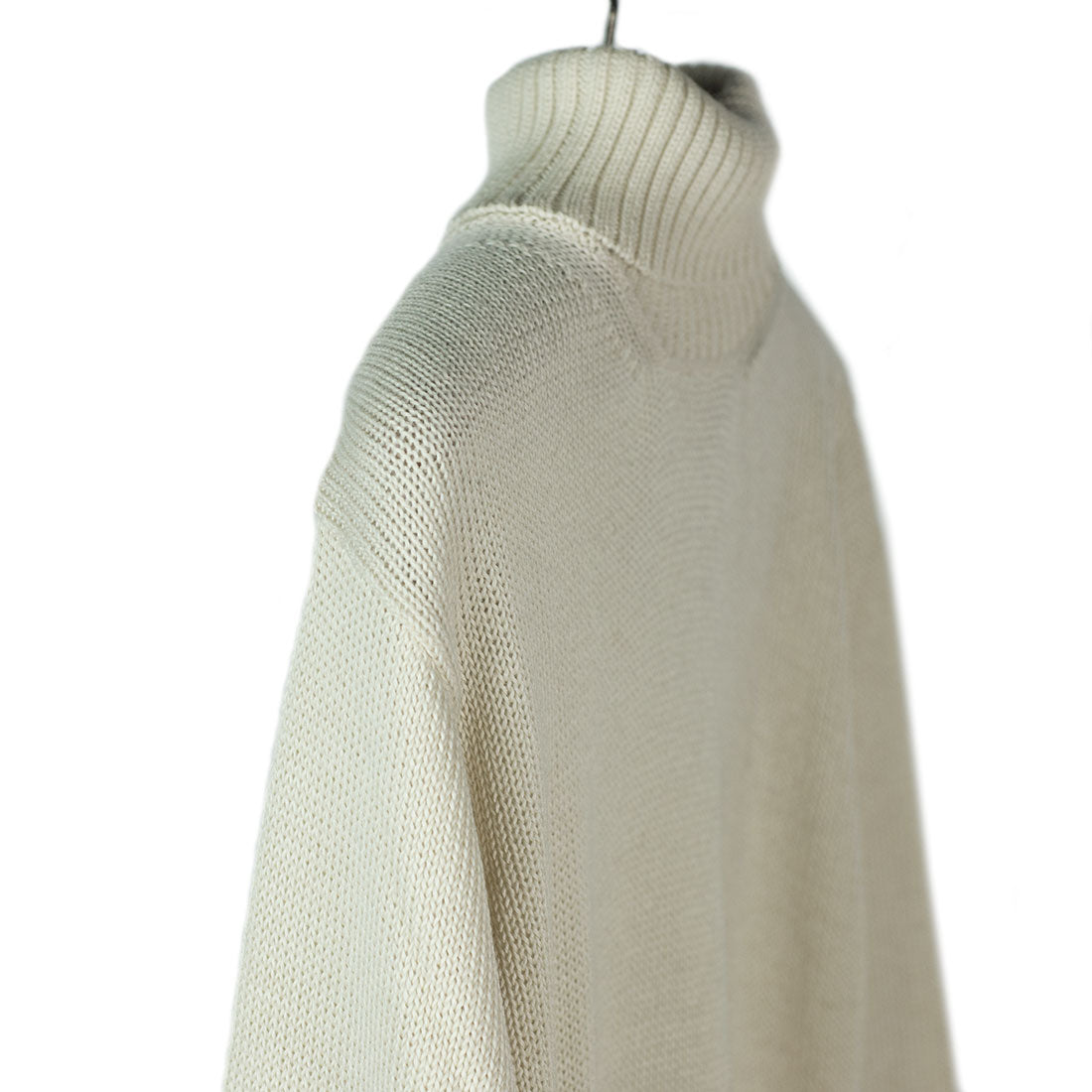 Exclusive Ecru alpaca & silk rollneck sweater (restock)