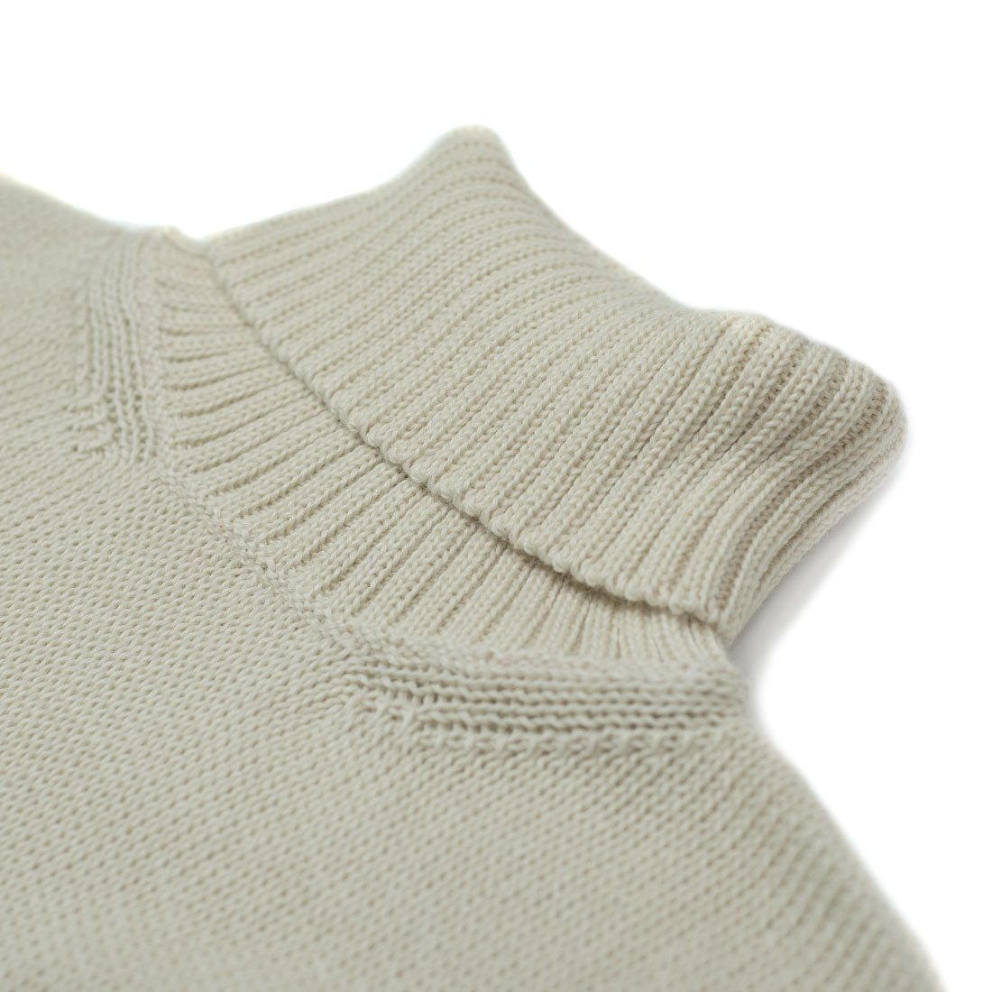 Exclusive Ecru alpaca & silk rollneck sweater (restock)