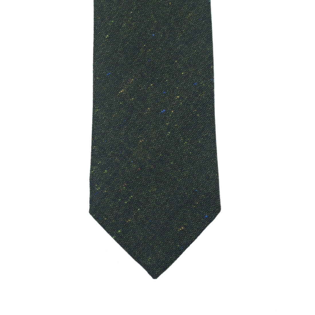 Green wool donegal tie