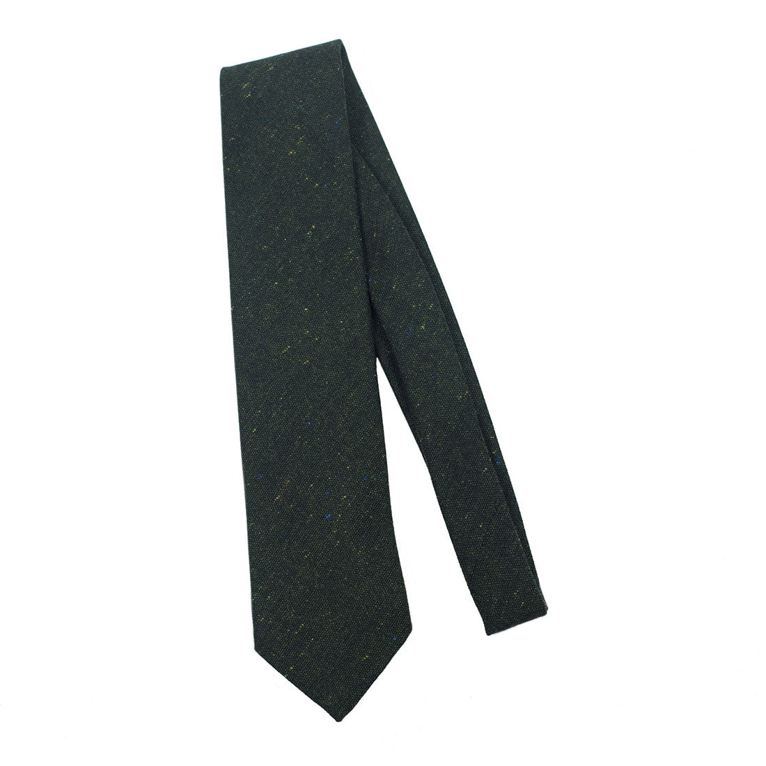 Green wool donegal tie