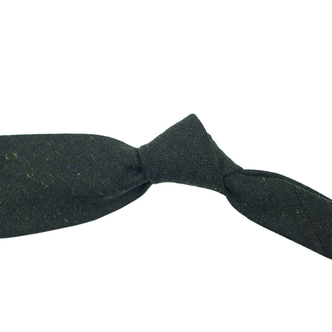 Green wool donegal tie