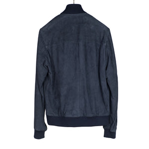 Navy suede Valstarino bomber jacket – No Man Walks Alone