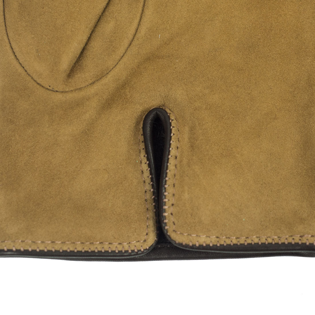 Camel color suede gloves, cashmere lining