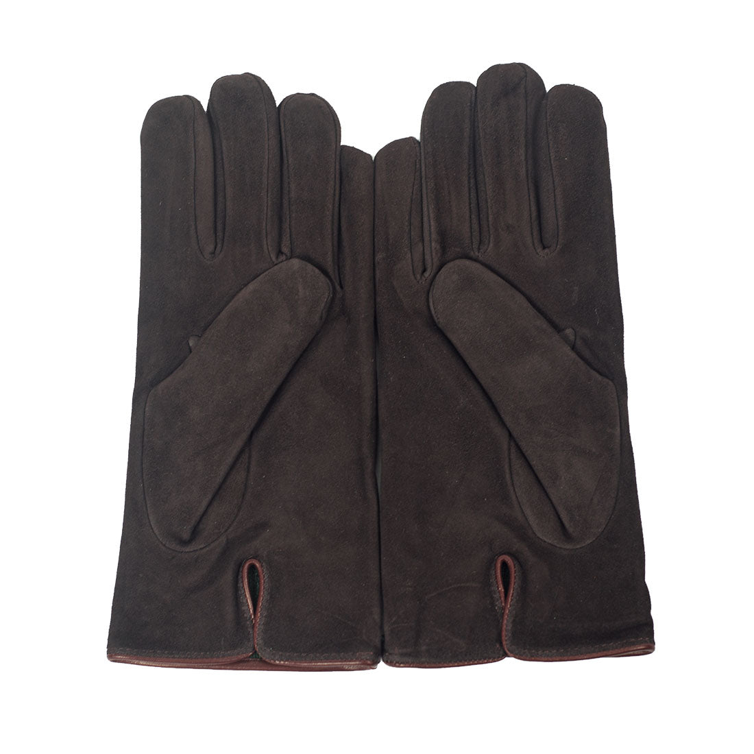 Dark brown suede gloves, cashmere lining