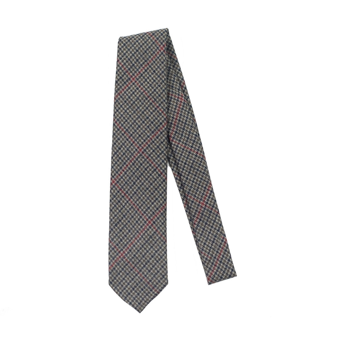 Classic gunclub check wool & cashmere tie, hand-rolled