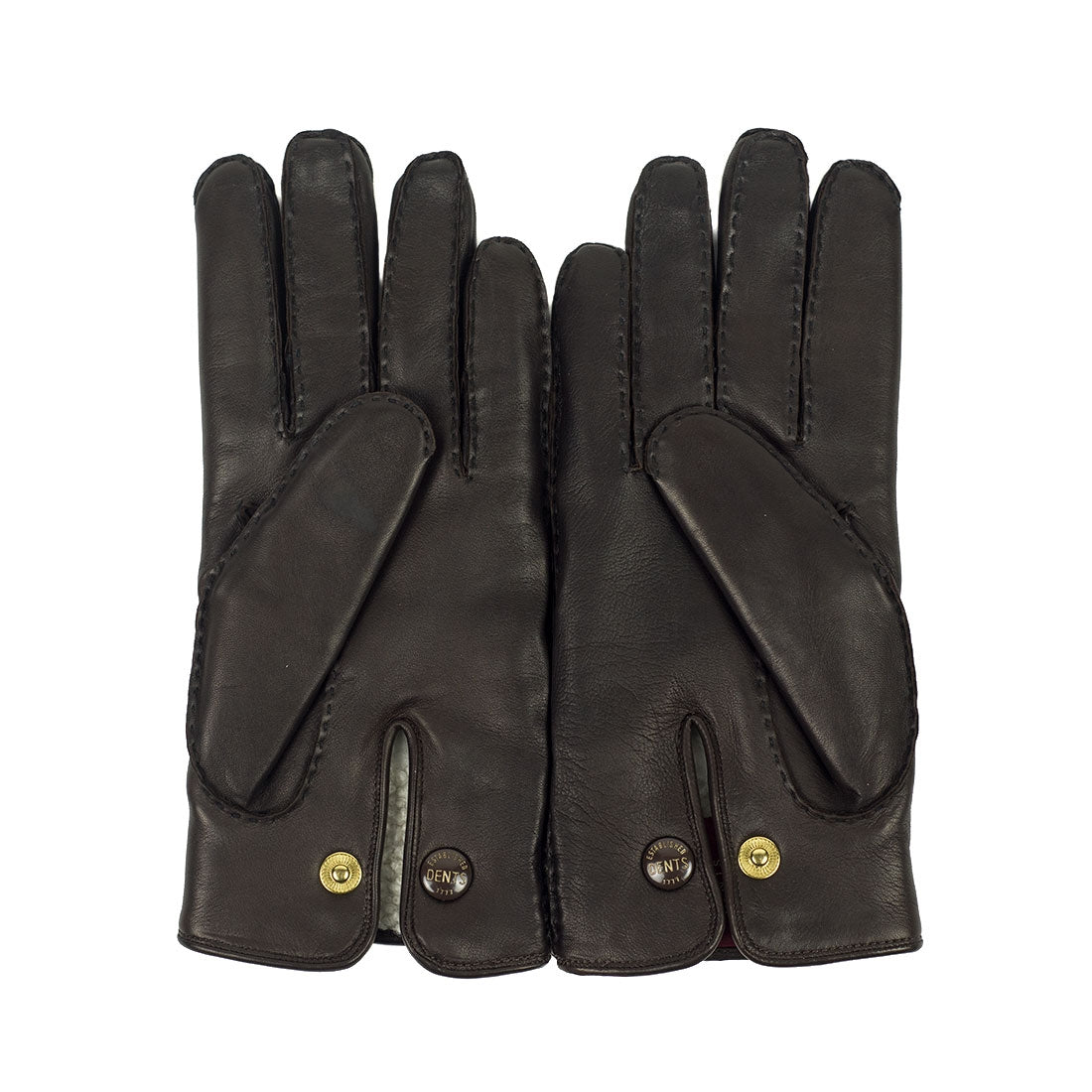 Brown hairsheep gloves, mouton shearling lining