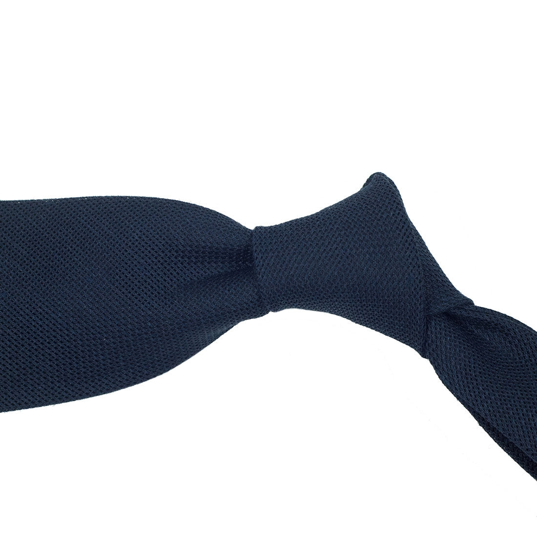 Dark navy grenadine silk tie