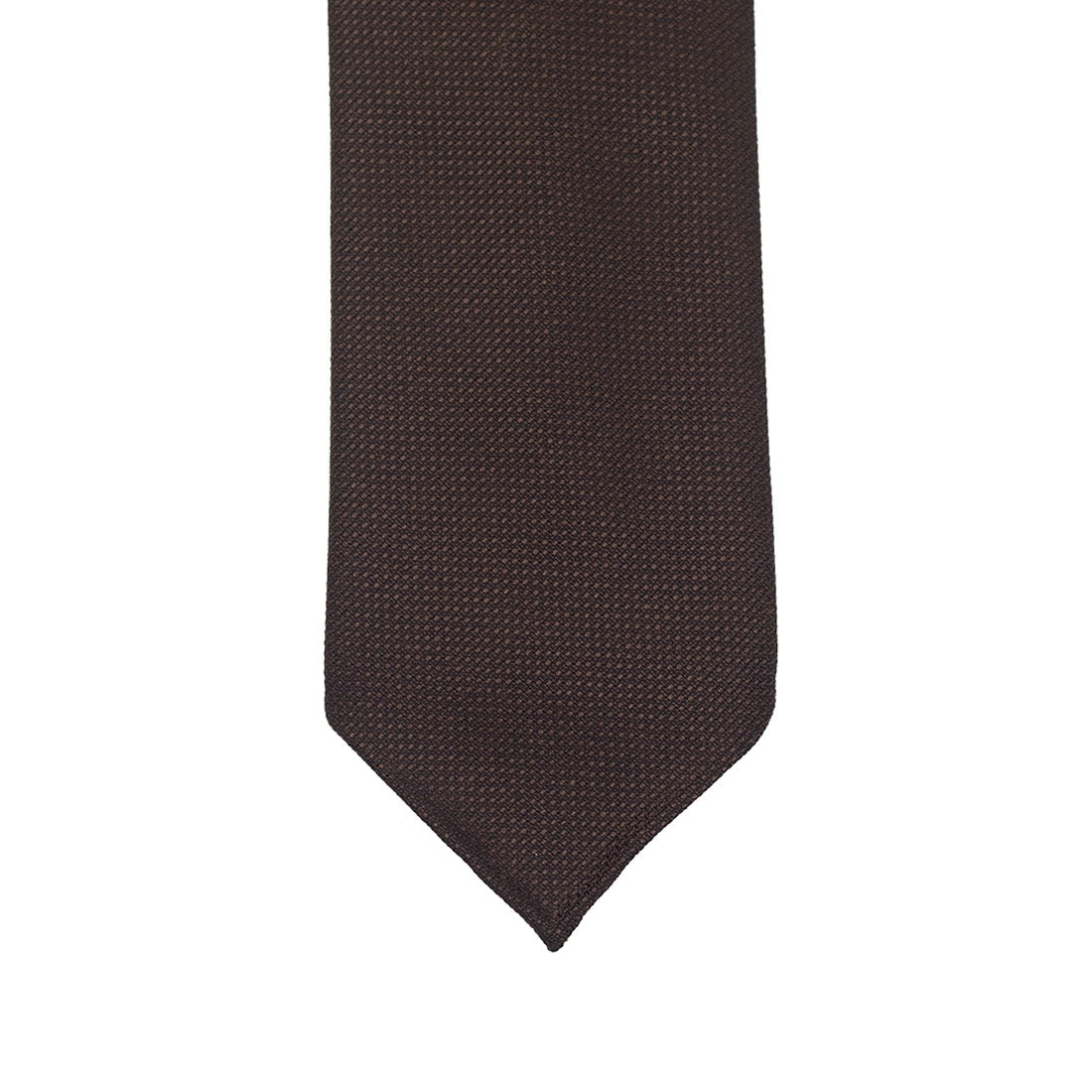 Burgundy self-tipped silk woven grenadine tie