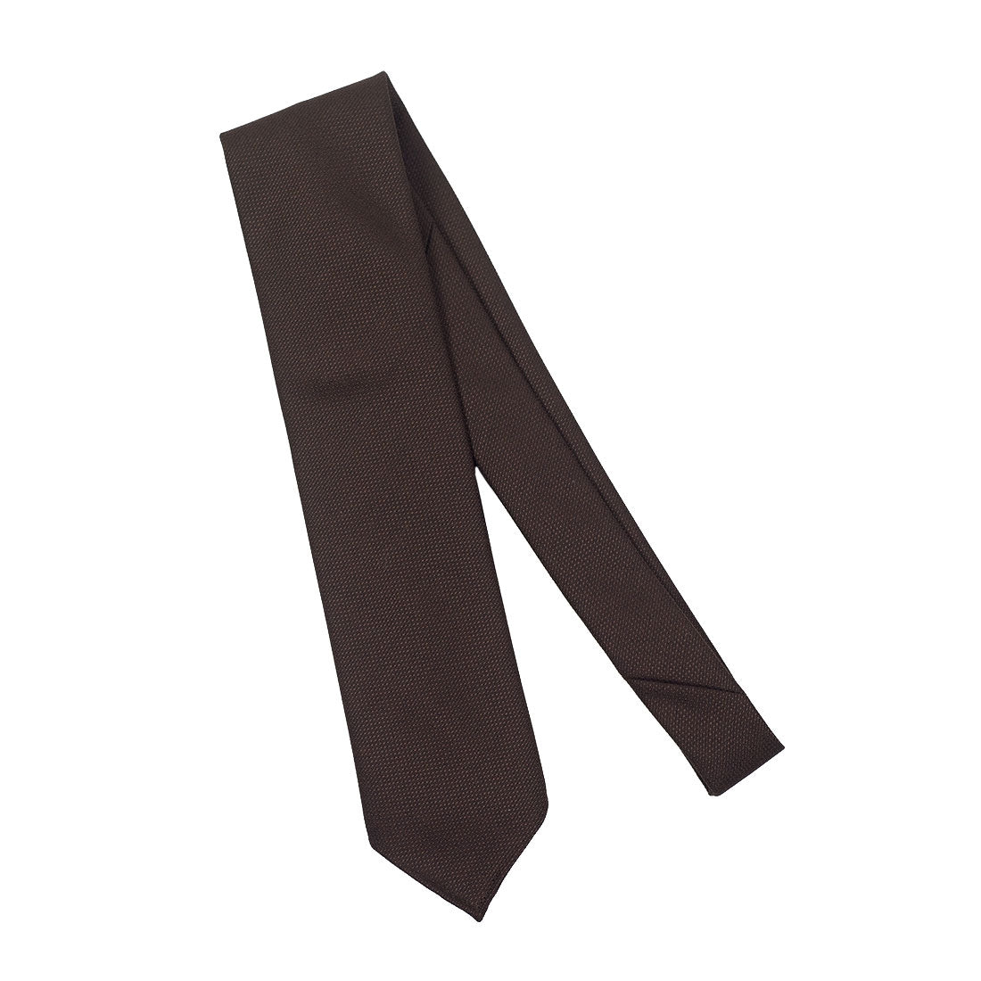 Burgundy self-tipped silk woven grenadine tie