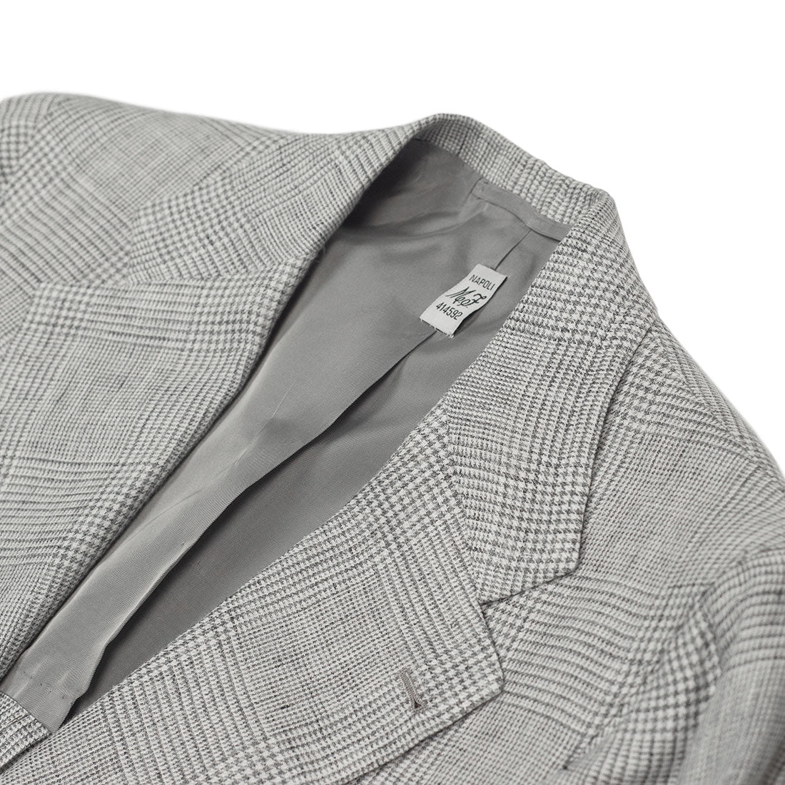 Grey Prince-of-Wales linen sport coat, 270g