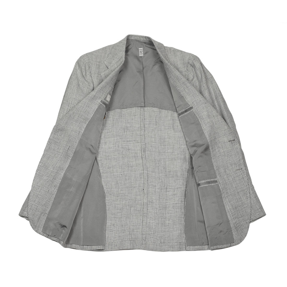 Grey Prince-of-Wales linen sport coat, 270g