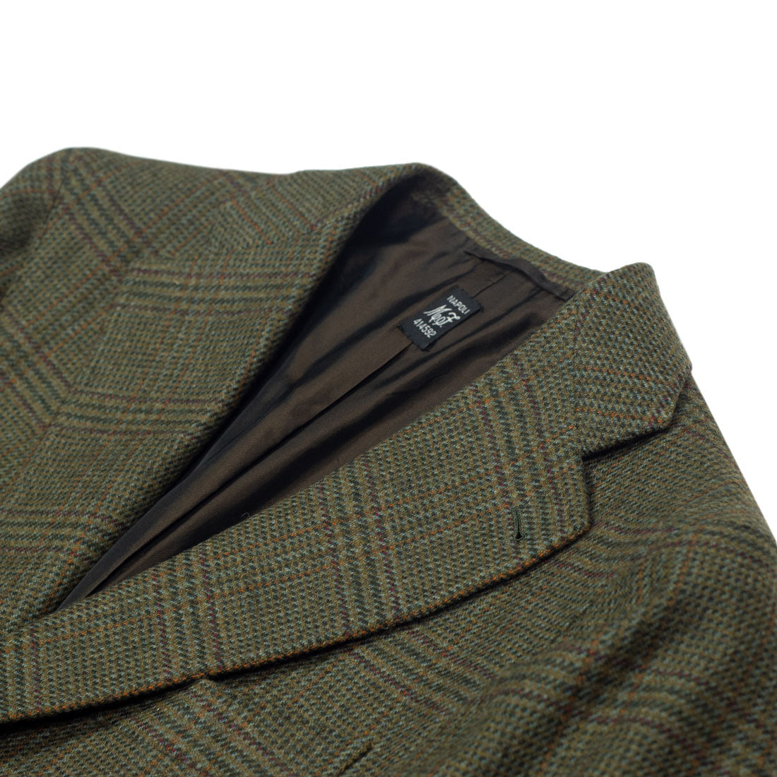 Fox Bros green & brown glencheck sport coat, 13 oz wool & cashmere