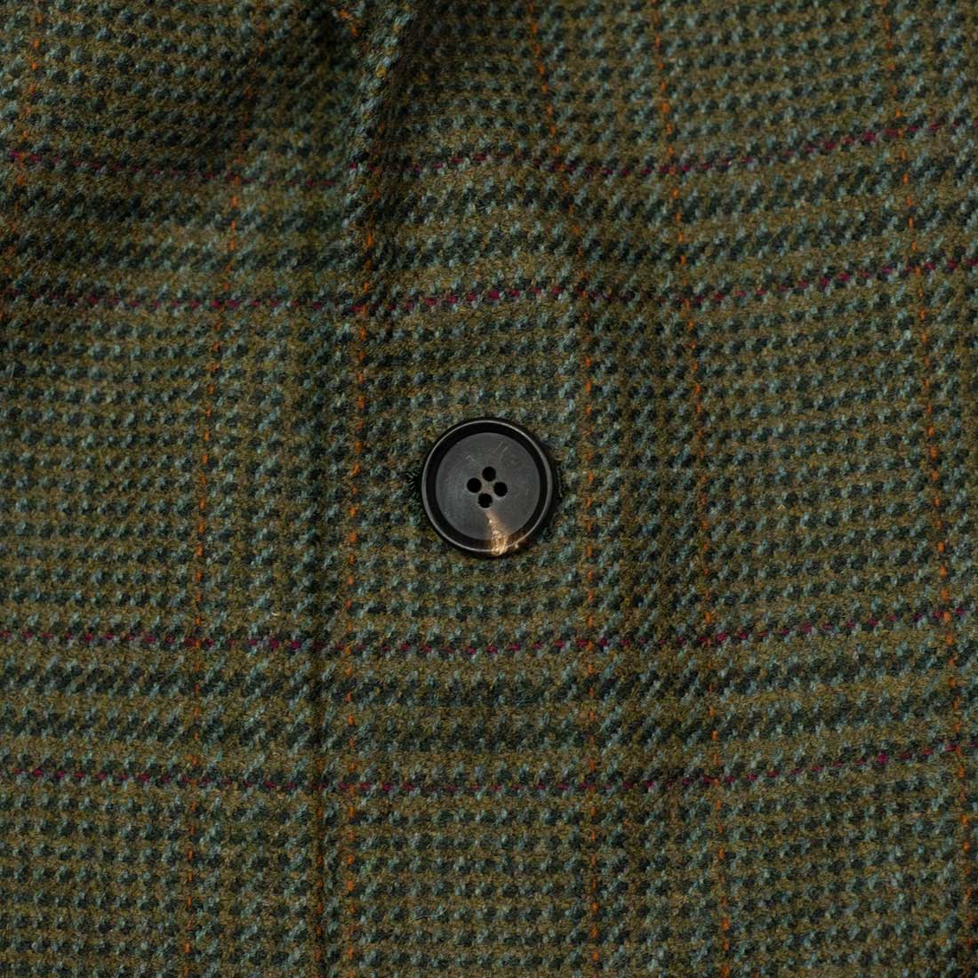 Fox Bros green & brown glencheck sport coat, 13 oz wool & cashmere