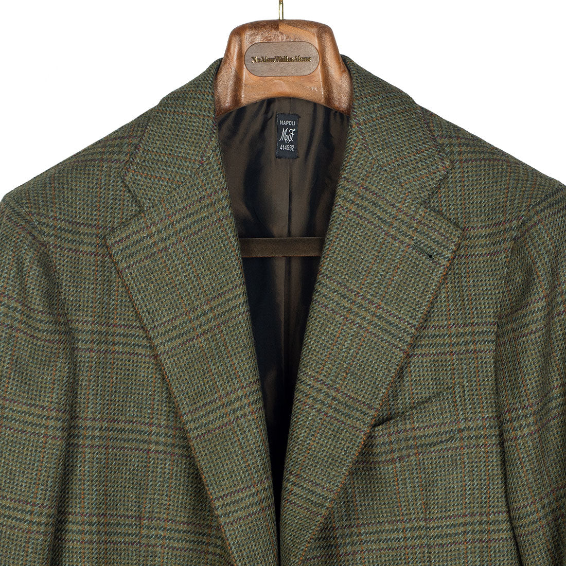 Fox Bros green & brown glencheck sport coat, 13 oz wool & cashmere