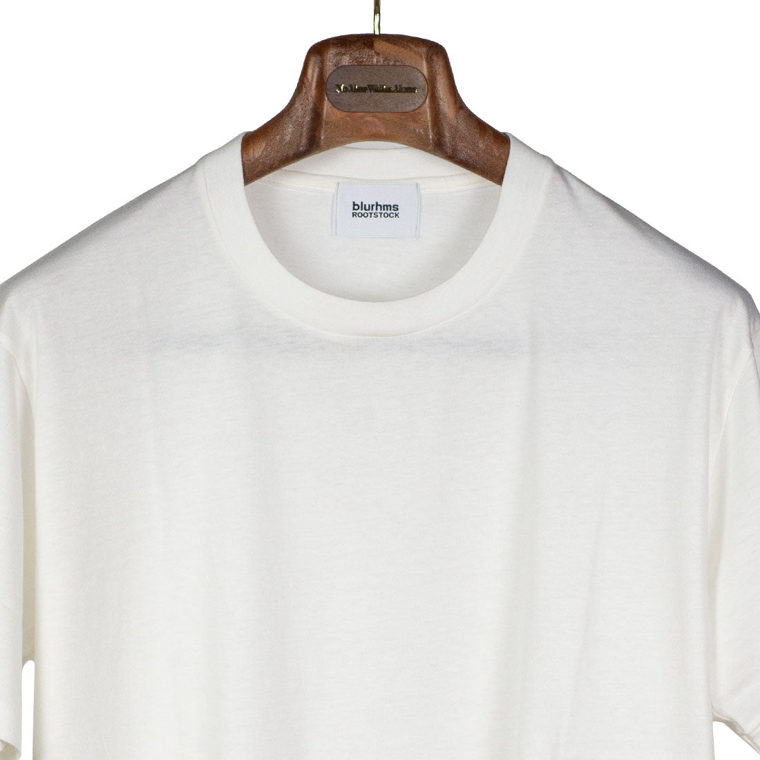 Crewneck t-shirt in white cotton and silk jersey