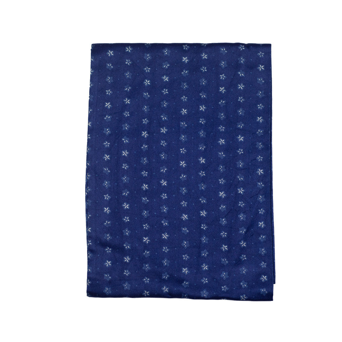 Bassen dyed heavy rayon stole in Komon balloon flower pattern indigo