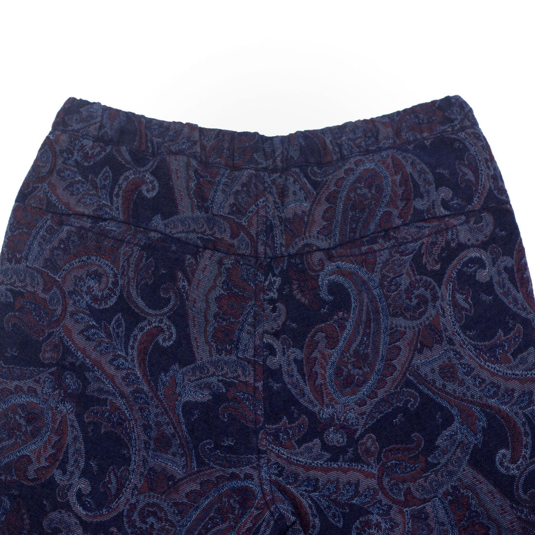 Easy pants in hand-dyed indigo Gobelin paisley cotton tapestry