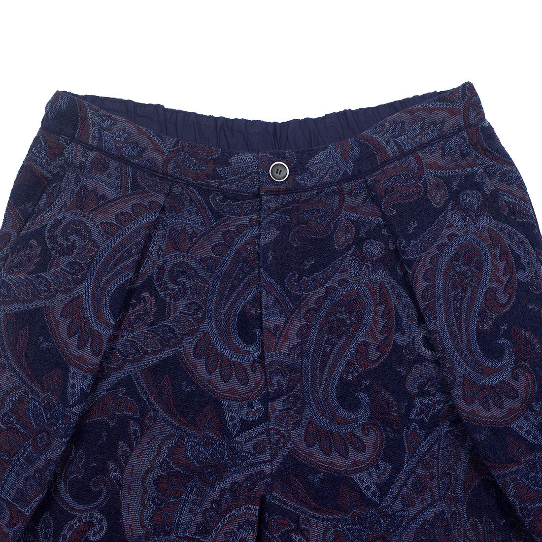 Easy pants in hand-dyed indigo Gobelin paisley cotton tapestry