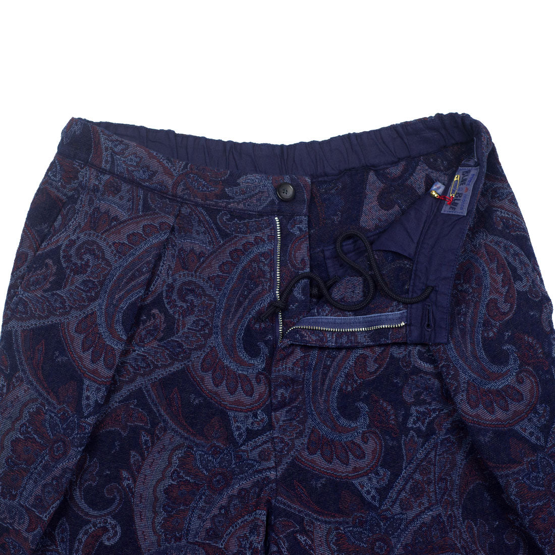 Easy pants in hand-dyed indigo Gobelin paisley cotton tapestry