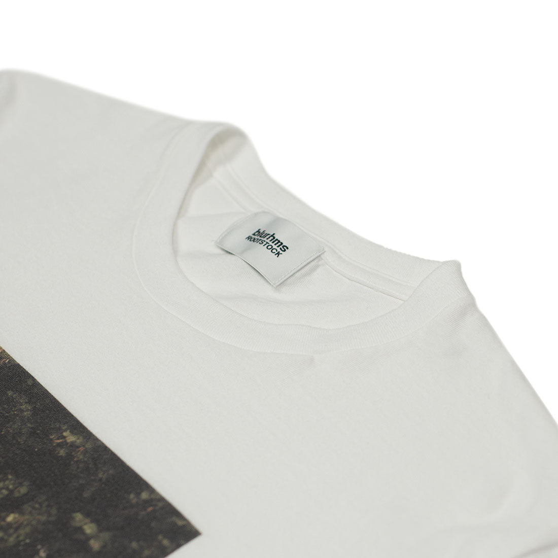 Crewneck t-shirt in white cotton with 