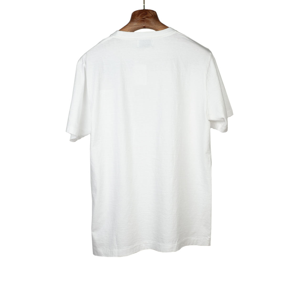 Crewneck t-shirt in white cotton with 