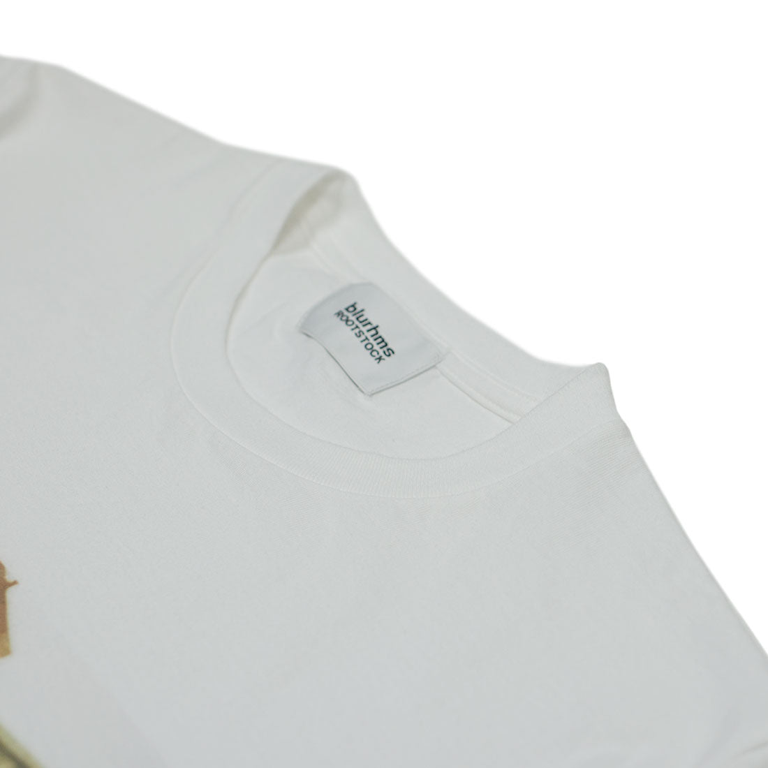 Crewneck t-shirt in white cotton with 